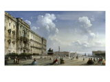 A View of the Royal Palace, Berlin, looking West towards Unter den Linden Giclee Print by Carlo Bossoli