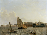 Greenwich from across the River with Hospital, the Observatory and the Hospital Ship 'Dreadnought' Giclee Print by John Wilson Carmichael