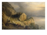 Slea Head on the North Shore of Dingle Bay, 1876 Giclee-trykk av Richard Bridges Beechey