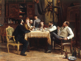A Friend's Lunch, 1885 reproduction procédé giclée par Fernand Cormon