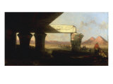 Egyptiqan Landscape with a Distant View of the Pyramids, 1862 reproduction procédé giclée par David Roberts
