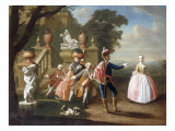 Elegant Figures Making Music and Dancing in the Grounds of a Palace,1745 Lámina giclée por Peter Jacob Horemans Elegant Figures Making Music and Dancing in the Grounds of a Palace,1745 Lámina giclée por Peter Jacob Horemans