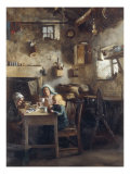A Crofter's Kitchen Giclee Print by Tom McEwan