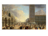Ansicht des Markusplatzes mit der Piazzetta Giclee Print by Luca Carlevaris