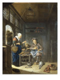The Interior of a Cobbler's Shop Impressão giclée por Domenicus van Tol