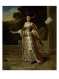 A Sultan with a Black Eunuch Reproduction procédé giclée par Jean Baptiste Vanmour