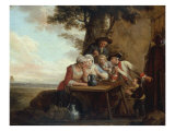 Soldiers and Peasants at a Table ジクレープリント - フランソワ・ルイ・ジョゼフ・ワトー