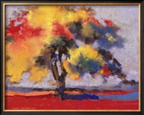 Twilight Oak I Print by Dennis Rhoades