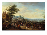 A Country Fair with Numerous Figures, 1715 Giclee Print by Jan Peeter van Bredael