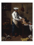 In the Kitchen Giclee Print by Theodule Ribot