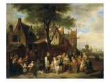 Outside the Inn, 1841 Giclee Print by Jan Hendrik Van Grootvelt