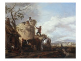 Harvest Scene Giclee Print by Philips Wouwermans Or Wouwerman