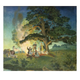 Picnic, 1920 Giclee Print by B.M. Kustodiev