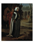 A Sultan with a Horse and a Page in the Second Court of the Seraglio Impressão giclée por Jean Baptiste Vanmour