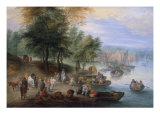 Landscape with Figures Giclee Print by Theobald Michau