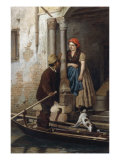 Courtship in Venice Giclee Print by Antonio Ermolao Paoletti