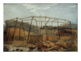 Construction of Seaham Harbour, 1831 Giclee Print by Robert Mackreth