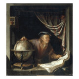 An Astronomer in his Study, 1672 Giclée-Druck von Jan Adriensz van Staveren