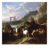 A Pastoral Journey Giclée-Druck von Pieter van Bloemen