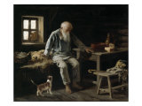 Old Man and his Cat, 1887 Giclee Print by Ivan Andreivich Pelevin