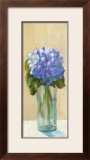Purple Flowers in Blue Vase Posters by David Col