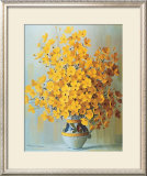 Yellow Bouquet Prints by Rouviere 