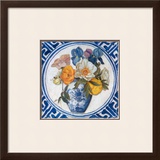 Flowers and Blue China IV Art by Walter Perugini