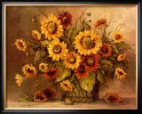 Sunflower Bouquet Prints by Barbara Mock