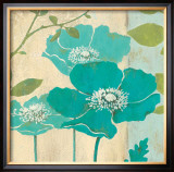 Modern Blue Poppy Print by Stefania Ferri