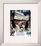 Sidney Crosby Game 7 - 2008-09 NHL Stanley Cup Finals With Trophy Framed Photographic Print