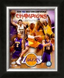 2007-08 LA Lakers Western Conference NBA Champions Framed Photographic Print