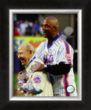 Yogi Berra & Darryl Strawberry Final Game at Shea Stadium 2008 Framed Photographic Print