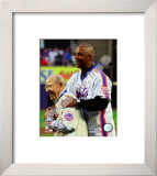 Yogi Berra & Darryl Strawberry Final Game at Shea Stadium 2008 Framed Photographic Print