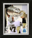 Sidney Crosby Game 7 - 2008-09 NHL Stanley Cup Finals With Trophy Framed Photographic Print