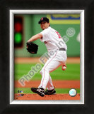 Josh Beckett 2008 Pitching Action Framed Photographic Print