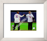 Dwight Gooden & Darryl Strawberry Final Game at Shea Stadium 2008 Framed Photographic Print
