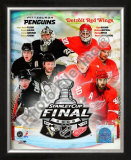 '09 St. Cup Match Up - Pens / Red Wings Framed Photographic Print