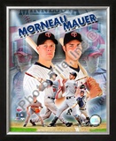 Joe Mauer & Justin Morneau Framed Photographic Print