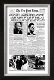 New York Times, November 23, 1963: Kennedy is Killed by Sniper Framed Giclee Print