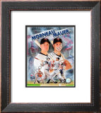 Joe Mauer & Justin Morneau Framed Photographic Print