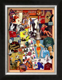 Lucky Strike Bowling Framed Giclee Print by Kate Ward Thacker