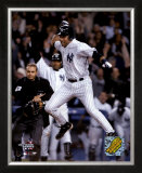 Derek Jeter celebrating after scoring winning run of 2004 ALDS game 2 ©Photofile Framed Photographic Print