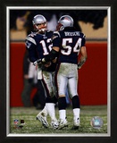 Tom Brady & Tedy Bruschi - 2004-2005 Patriots AFC Division Playoff Game Framed Photographic Print
