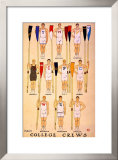 Yale Harvard Princeton Crews Framed Giclee Print