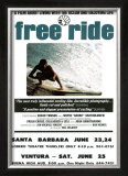 1977 Free Ride Surf Movie Poster Framed Giclee Print