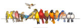 Large Bird Menagerie Plakater af Wendy Russell Large Bird Menagerie Plakater af Wendy Russell