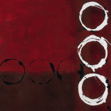 Red Circles II Plakat af Laurie Maitland