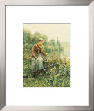 Girl Fishing Art by Daniel Ridgway Knight