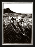 Hawaii Surf Framed Giclee Print