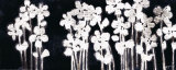 White Flowers on Black I Poster van Norman Wyatt Jr.